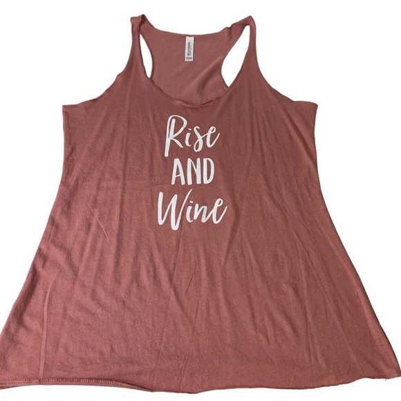 Womens Graphic Tank Tops Rise & Wine & Girls Just Wanna Have Guns Size Large - Picture 11 of 16